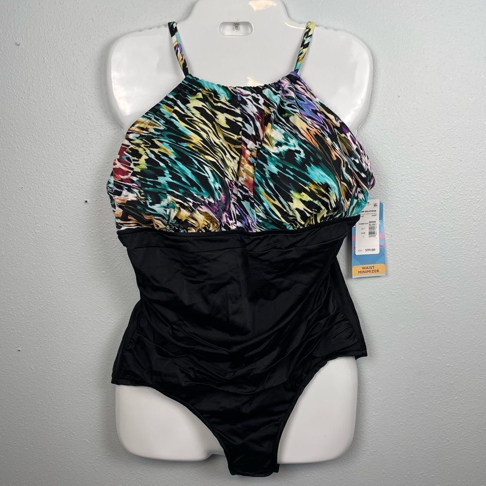 NWT Swim Solutions One Piece Swim Suit Size 16